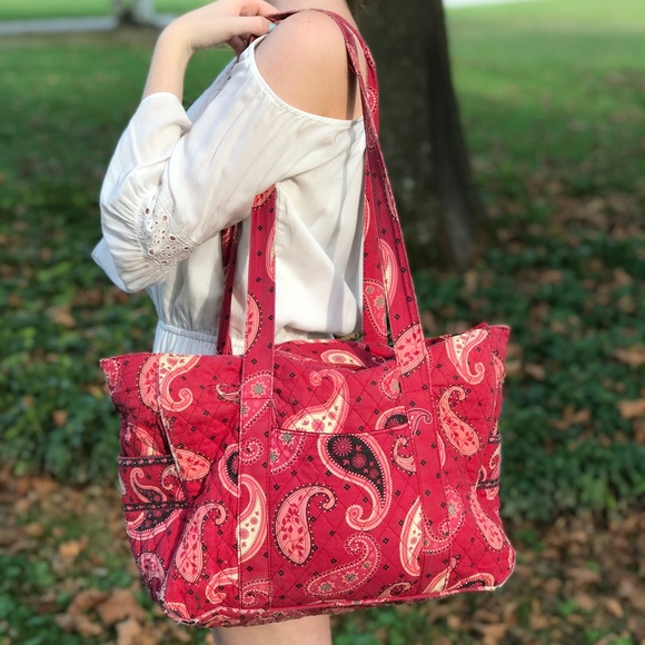 Vera Bradley Handbags - Red Paisley Tote Bag